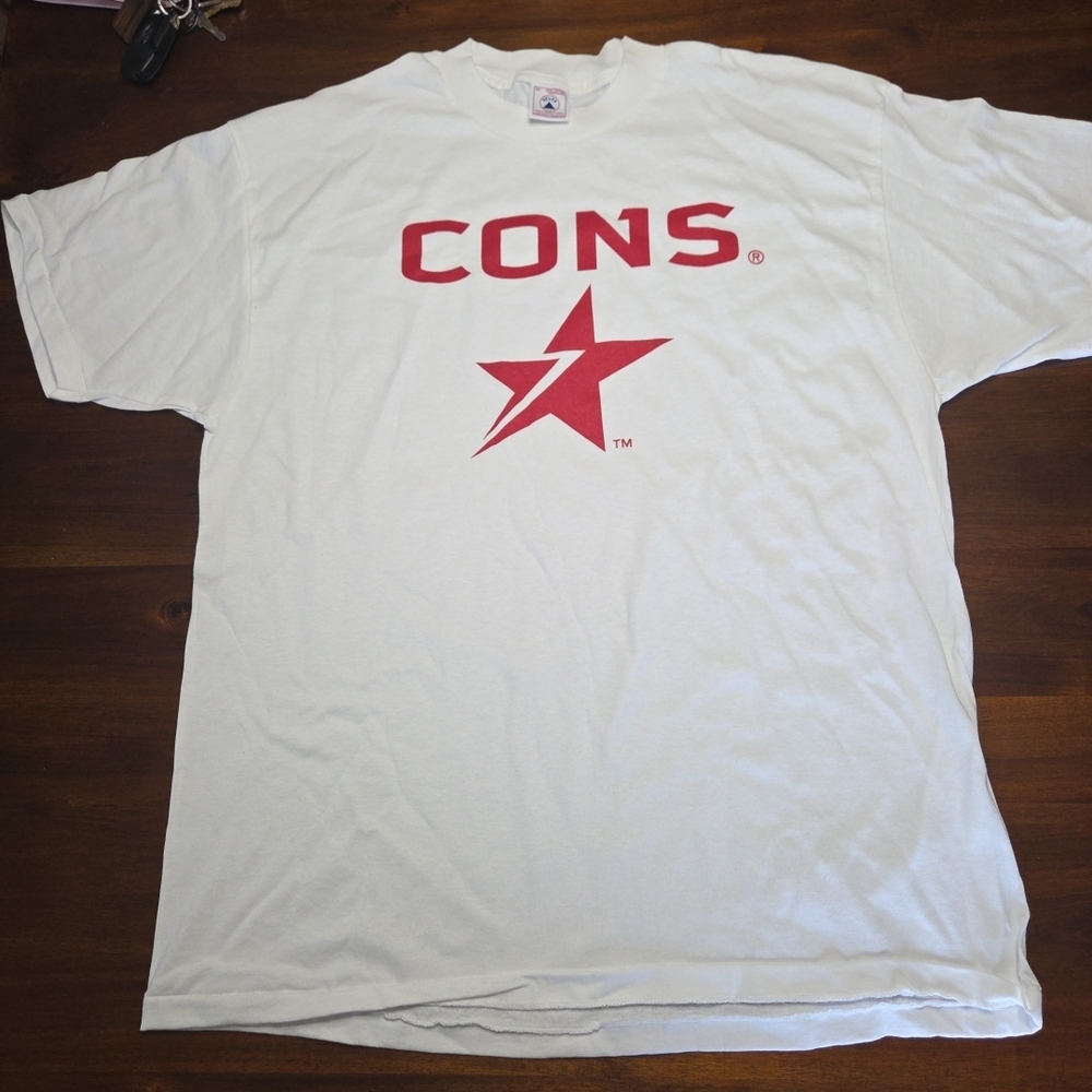 New Vintage 90s Converse CONS  Single Stitch White T-shirt  XL
